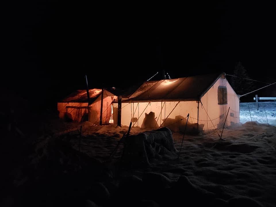 Wyoming Hunting Camp at Night with 307 Outfitters on Shoshone National Forest