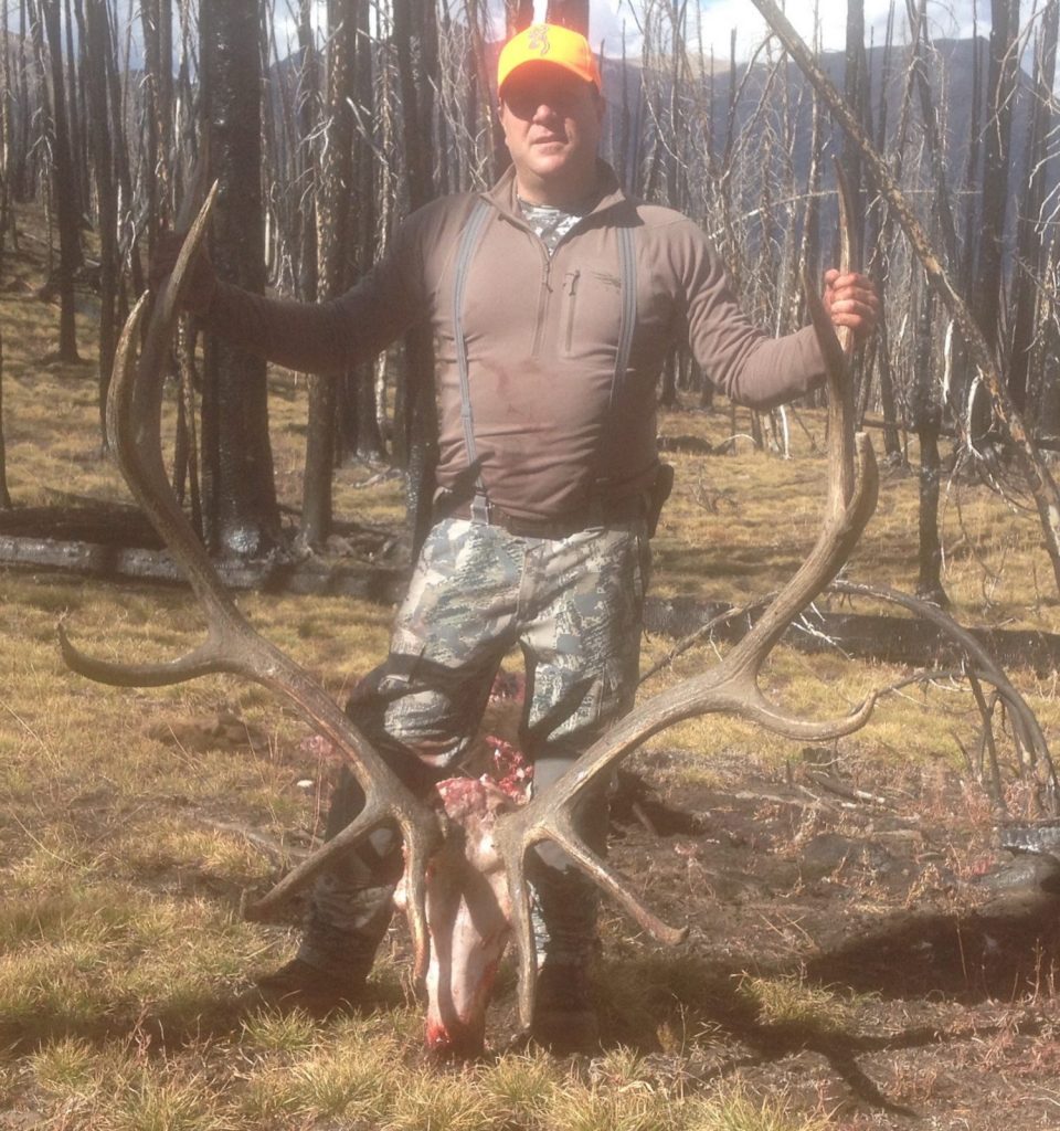Huge elk harvested in backcountry Wyoming during guided trip and Elk Camp with 307 outfitters and Scott LaFevers